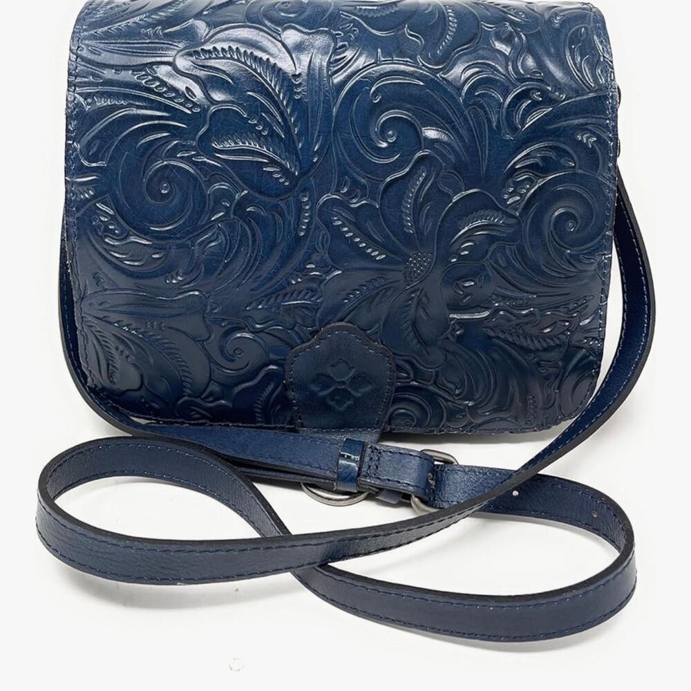 Patricia Nash Tooled Leather Ilina Flap Crossbody Bag